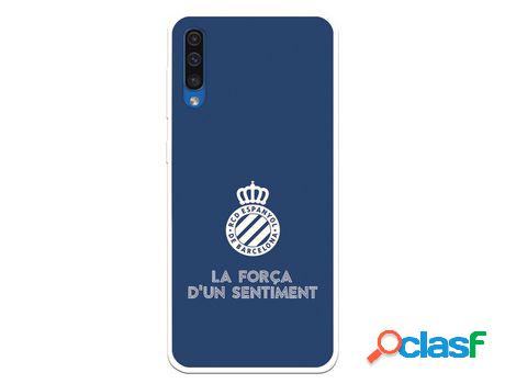 Funda para Samsung Galaxy A50 del RCD Espanyol Escudo Fondo