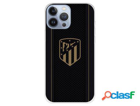 Funda para iPhone 13 Pro Max del Atleti Escudo Dorado Fondo