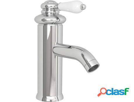 Grifo Mezclador de Lavabo VIDAXL (Plateado - Latón)