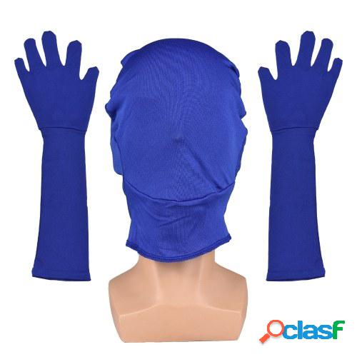 Guantes de máscara de clave de croma azul Guante de capucha