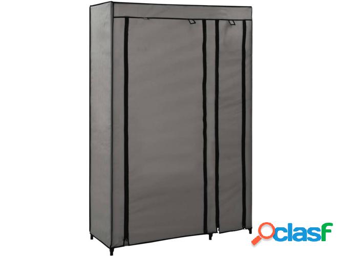 Guardarropa VIDAXL plegable 110x45x175 cm Tejido gris