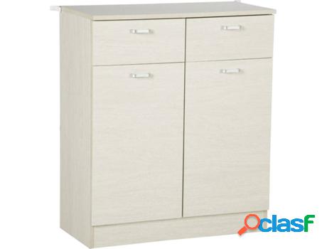 Homcom Armario De Salón Moderno Con 2 Puertas 2 Cajones Y