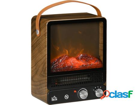 Homcom Chimenea Eléctrica 750W/1500W Calentador De Chimenea