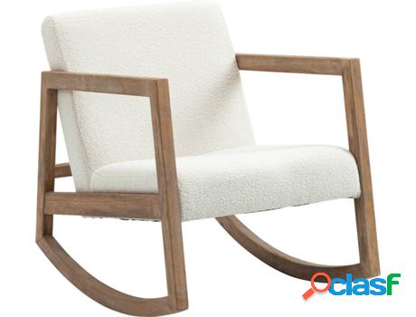 Homcom Silla Mecedora Tapizada En Forro Polar Sillón