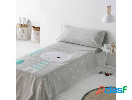 Juego de Sábanas COTTON ARTEAN Infantil (Gris - Cama de 105