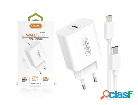 Kit Cargador PD y Cable Lightning AC623 Rápida Carga 2.5X