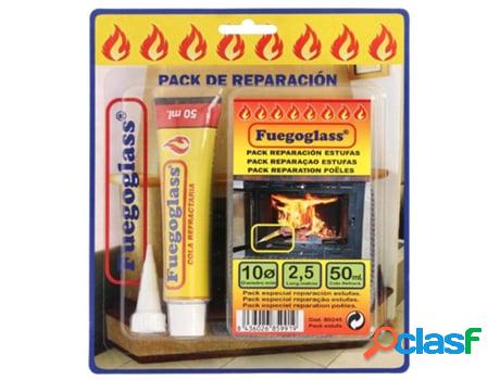 Kit reparacion estufas/chimeneas, cola refractaria y cordon