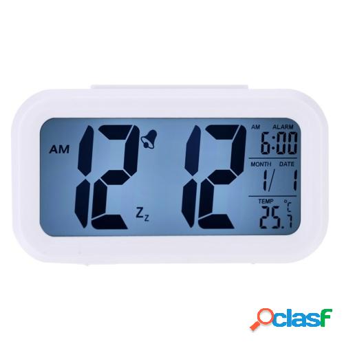 LED Reloj despertador digital Repetición Snooze Sensor