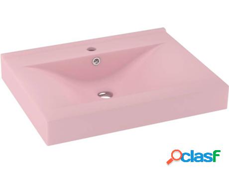 Lavabo VIDAXL Orificio Grifo Cerámico (Rosa - 60x46 cm)