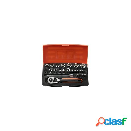 Llave Vaso Hexagonal 1/4" 04-13Mm Cromo Vanadio 25 Pz