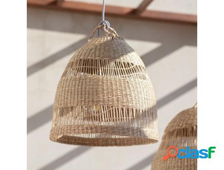 Lámpara Colgante LEDKIA (Beige - E27 - 40 W - Fibras