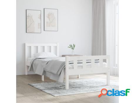 Marco de Cama VIDAXL (Madera - Blanco - 195.5 x 80.5 x 69.5