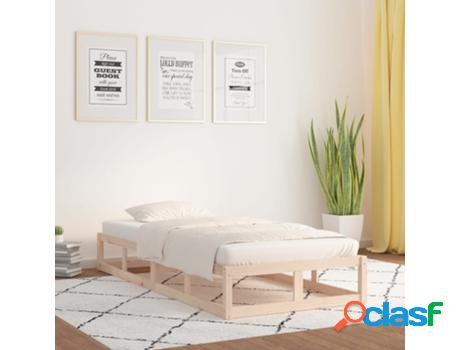 Marco de Cama VIDAXL (Madera - Marrn - 195.5 x 80.5 x 28 cm)