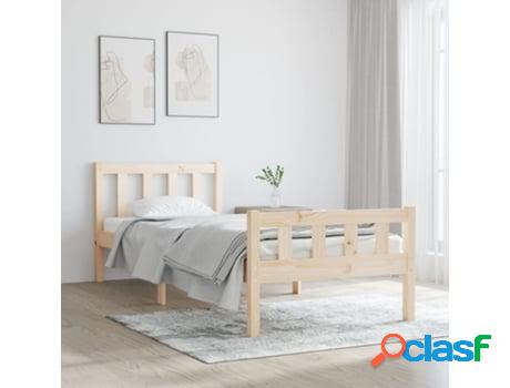 Marco de Cama VIDAXL (Madera - Marrn - 195.5 x 95.5 x 69.5