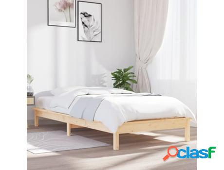 Marco de Cama VIDAXL (Madera - Marrn - 202 x 86.5 x 26 cm)