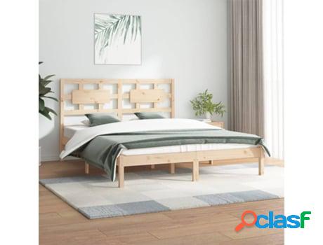 Marco de Cama VIDAXL (Madera - Marrn - 205.5 x 165.5 x 31