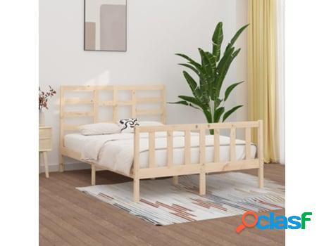 Marco de Cama VIDAXL (Madera - Marrn - 205.5 x 166 x 104 cm)