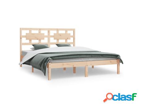 Marco de Cama VIDAXL (Madera - Marrn - 205.5 x 205.5 x 31