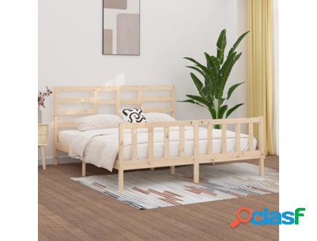 Marco de Cama VIDAXL (Madera - Marrn - 205.5 x 206 x 104 cm)