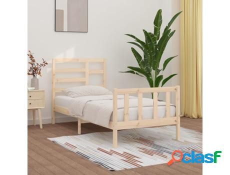 Marco de Cama VIDAXL (Madera - Marrn - 205.5 x 96 x 104 cm)