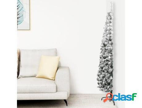 Medio Árbol De Navidad Fino Con Copos De Nieve 120 VIDAXL