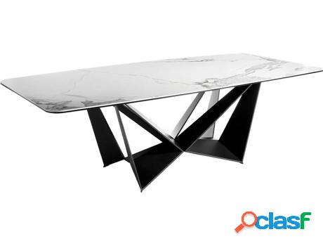 Mesa de Comedor ANGEL CERDÁ S.L. 1053 (Blanco - Vidrio -