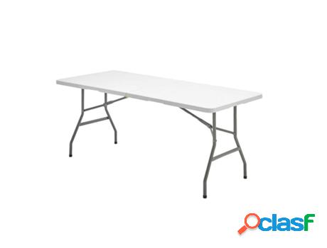 Mesa plegable rectangular hdpe multifuncional, portatil,