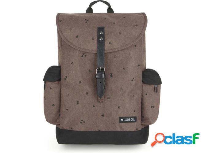 Mochila GABOL Risk (Marrón - 28 x 42 x 11 cm - 15 L -