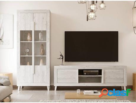 Mueble de Salón MUEBLAM Niza (Blanco Artic - Melamina - 260