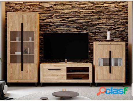 Mueble de Salón MUEBLAM Niza (Roble - Melamina - 300 cm)