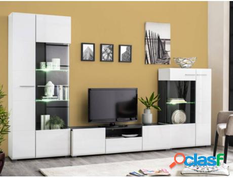 Mueble de TV VENTA-UNICA (Blanco - Madera - 190x153x41.5 cm)