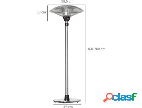 Outsunny Calefactor De Pie De Exterior 3000W Estufa De