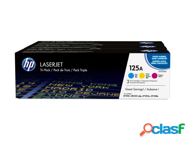 Pack HP CF373AM original (3 cartuchos tóner HP 124A color)