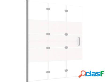 Panel de Ducha VIDAXL Plegable (Blanco - Cristal - 120x140