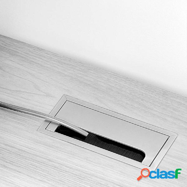 Pasacables mesa rectangular 158 x 80 mm para encastrar