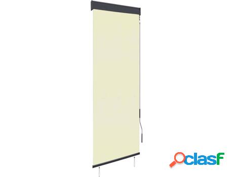 Persiana Enrollable de Exterior VIDAXL Crema (60 x 250 cm)