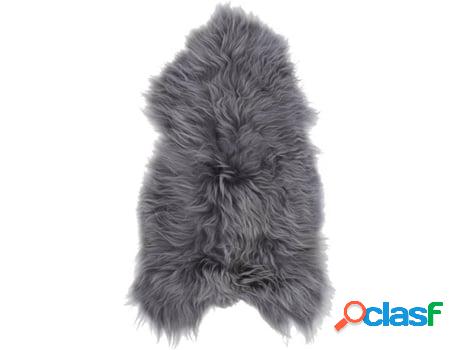 Pieza Decorativa VIDAXL Piel de Oveja (Gris - Zalea)