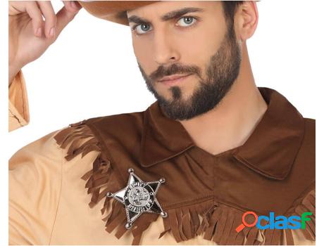 Placa DISFRAZZES Estrella De Sheriff Plateada