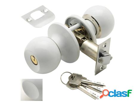 Pomo puerta wolfpack con llave blanco
