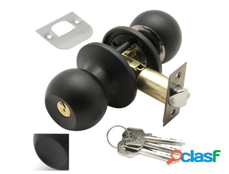 Pomo puerta wolfpack con llave negro