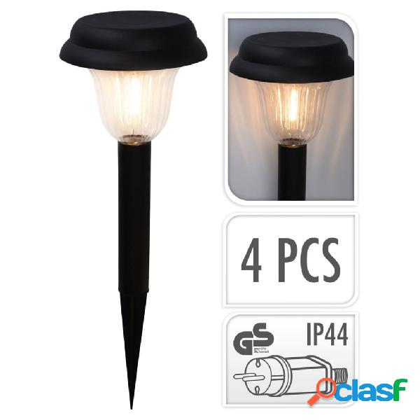 ProGarden Lámparas LED de jardín 4 unidades 16x45 cm