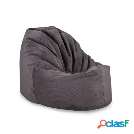 Puf Lounge - Pana Gris Oscuro
