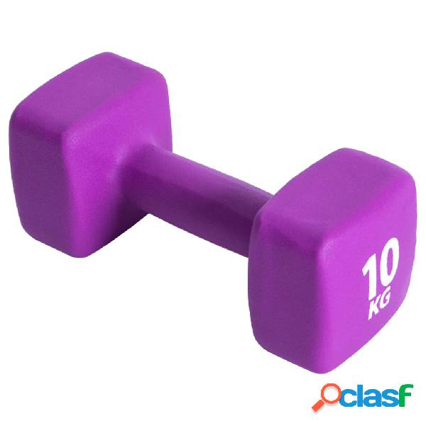 Pure2Improve Mancuerna de neopreno morada 10 kg