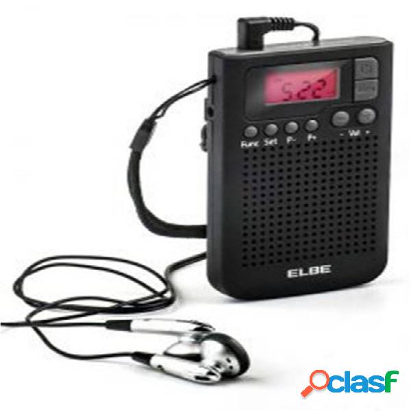 Radio Portatil Digital Am/Fm 9,8X6X1,8cm Negro Elbe
