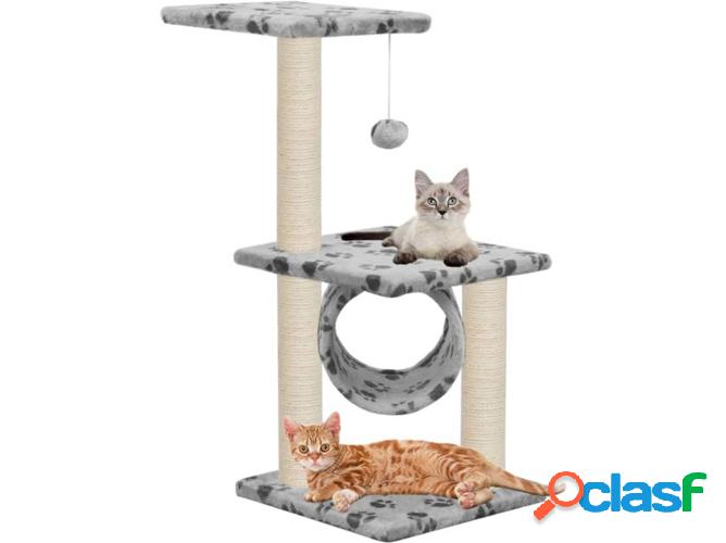 Rascador para Gato VIDAXL Árbol Postes sisal Gris (65 cm)