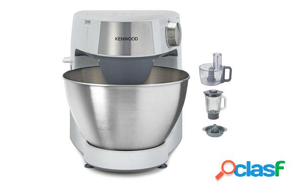 Robot amasador Delonghi con accesorios de color blanco