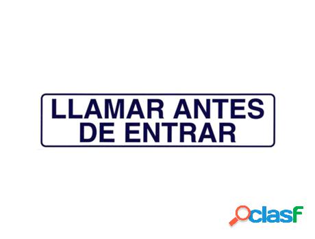 Rotulo adhesivo 250x63 mm. llamar antes de entrar