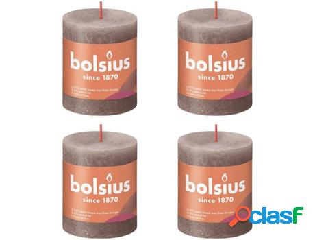 Set 6 Velas BOLSIUS Shine Rústico (Gris - Duración: 35h)