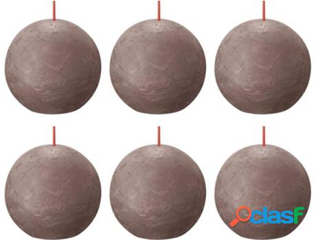 Set 6 Velas BOLSIUS Shine Taupé (Gris - Duración: 25h)