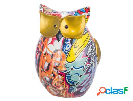 Signes Grimalt - Figura Búho Multicolor de Resina | Figura